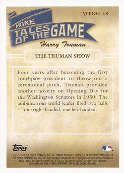 2010 Topps Update - More Tales of the Game #MTOG-13 The Truman Show Back